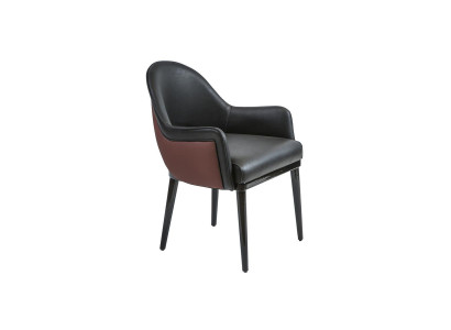 Schwarz Stuhl mit Armlehnen Modern Esszimmer Luxus Einrichtung Polstersitz